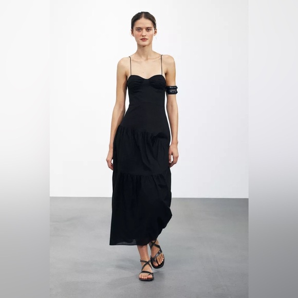 NWT ZARA ZW COLLECTION BUSTIER DRESS - Picture 1 of 8